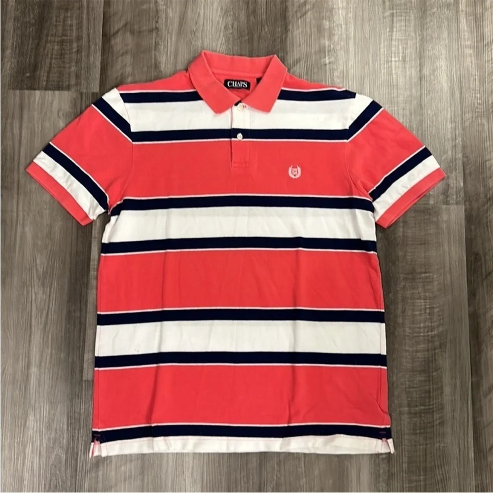 ⛱️Chaps - Pink Preppy Polo Shirt - M